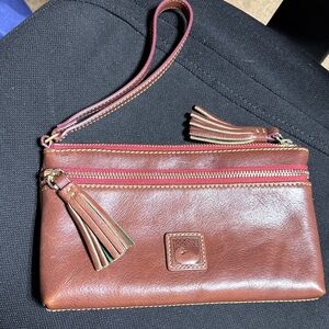 Dooney & Bourke Brown Leather Wristlet